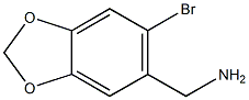 (6-Bromobenzo[d][1,3]dioxol-5-yl)methanamine Struktur