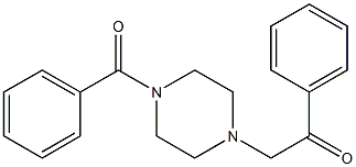 Piperazine, 1-benzoyl-4-(2-oxo-2-phenylethyl)- Struktur