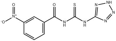 3-nitro-N-[(1H-tetrazol-5-ylamino)carbonothioyl]benzamide Struktur