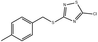 5-chloro-3-{[(4-methylphenyl)methyl]sulfanyl}-1,2,4-thiadiazole Struktur