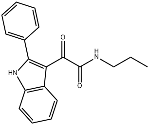 2-oxo-2-(2-phenyl-1H-indol-3-yl)-N-propylacetamide Struktur