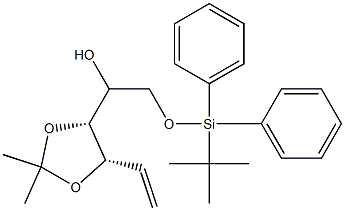 (R)-2-(tert-butyldiphenylsilyloxy)-1-((4R,5S)-2,2-dimethyl-5-vinyl-1,3-dioxolan-4-yl)ethanol Structure