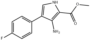 1H-Pyrrole-2-carboxylic acid, 3-amino-4-(4-fluorophenyl)-, methyl ester Struktur