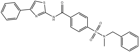 4-(N-benzyl-N-methylsulfamoyl)-N-(4-phenylthiazol-2-yl)benzamide Struktur