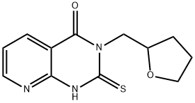 3-((tetrahydrofuran-2-yl)methyl)-2-thioxo-2,3-dihydropyrido[2,3-d]pyrimidin-4(1H)-one Struktur