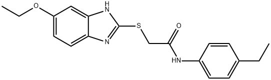 2-[(5-ethoxy-1H-benzimidazol-2-yl)sulfanyl]-N-(4-ethylphenyl)acetamide Struktur