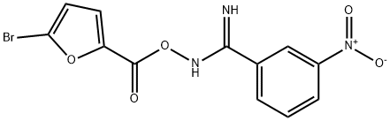 N'-{[(5-bromofuran-2-yl)carbonyl]oxy}-3-nitrobenzenecarboximidamide Struktur