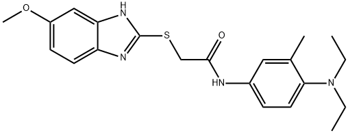 N-[4-(diethylamino)-3-methylphenyl]-2-[(5-methoxy-1H-benzimidazol-2-yl)sulfanyl]acetamide Struktur