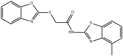 2-(1,3-benzoxazol-2-ylsulfanyl)-N-(4-methyl-1,3-benzothiazol-2-yl)acetamide Struktur