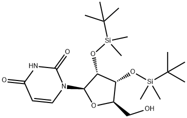 2',3'-Bis-(O-t-butyldimethylsilyl)uridine Struktur