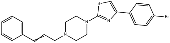 1-[4-(4-bromophenyl)-1,3-thiazol-2-yl]-4-[(2E)-3-phenylprop-2-en-1-yl]piperazine Struktur