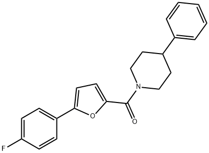 [5-(4-fluorophenyl)furan-2-yl](4-phenylpiperidin-1-yl)methanone Struktur