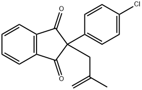 2-(4-chlorophenyl)-2-(2-methylprop-2-en-1-yl)-1H-indene-1,3(2H)-dione Struktur