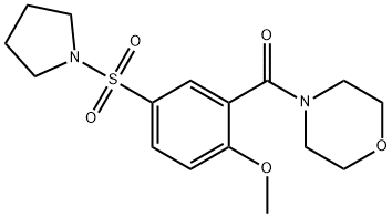 (2-methoxy-5-pyrrolidin-1-ylsulfonylphenyl)-morpholin-4-ylmethanone Struktur