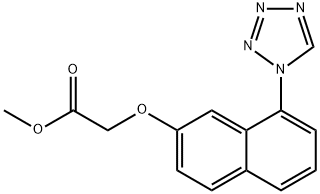 (8-Tetrazol-1-yl-naphthalen-2-yloxy)-acetic acid methyl ester Struktur