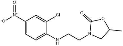 3-[2-(2-Chloro-4-nitro-phenylamino)-ethyl]-5-methyl-oxazolidin-2-one Struktur