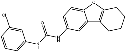 1-(3-chlorophenyl)-3-(6,7,8,9-tetrahydrodibenzo[b,d]furan-2-yl)urea Struktur