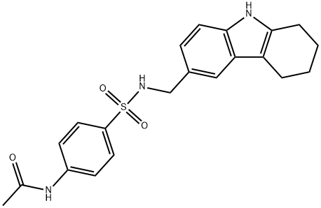 N-(4-(N-((2,3,4,9-tetrahydro-1H-carbazol-6-yl)methyl)sulfamoyl)phenyl)acetamide Struktur