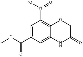 methyl 8-nitro-3-oxo-3,4-dihydro-2H-1,4-benzoxazine-6-carboxylate Struktur