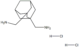 [3-(aminomethyl)-1-adamantyl]methanamine:dihydrochloride Struktur