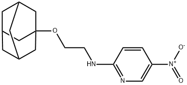 5-nitro-N-[2-(tricyclo[3.3.1.1~3,7~]dec-1-yloxy)ethyl]pyridin-2-amine Struktur