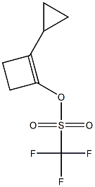 Methanesulfonic acid, trifluoro-, 2-cyclopropyl-1-cyclobuten-1-yl ester Struktur