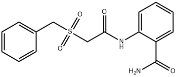 2-[(2-benzylsulfonylacetyl)amino]benzamide Struktur