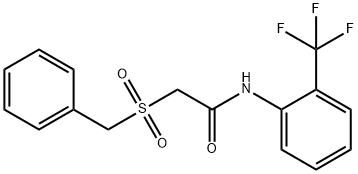 2-(benzylsulfonyl)-N-[2-(trifluoromethyl)phenyl]acetamide Struktur