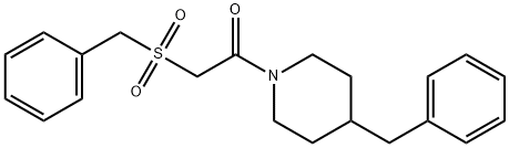 1-(4-benzylpiperidin-1-yl)-2-benzylsulfonylethanone Struktur