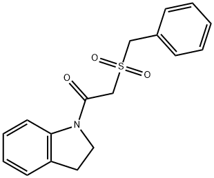 2-benzylsulfonyl-1-(2,3-dihydroindol-1-yl)ethanone Struktur