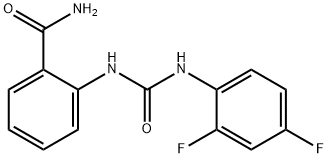 2-[(2,4-difluorophenyl)carbamoylamino]benzamide Struktur