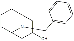 9-Azabicyclo[3.3.1]nonan-3-ol, 9-(phenylmethyl)-, endo- Struktur