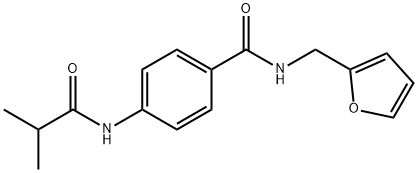 N-(furan-2-ylmethyl)-4-[(2-methylpropanoyl)amino]benzamide Struktur