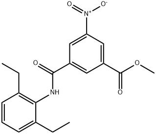 methyl 3-[(2,6-diethylphenyl)carbamoyl]-5-nitrobenzoate Struktur