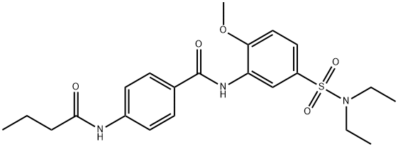 4-(butanoylamino)-N-[5-(diethylsulfamoyl)-2-methoxyphenyl]benzamide Struktur