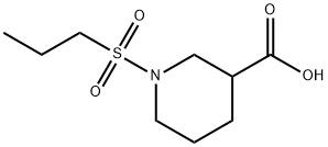 1-(propane-1-sulfonyl)piperidine-3-carboxylic acid Struktur