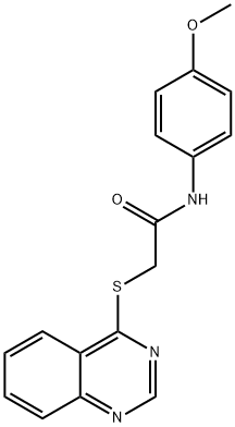 N-(4-methoxyphenyl)-2-(quinazolin-4-ylthio)acetamide Struktur