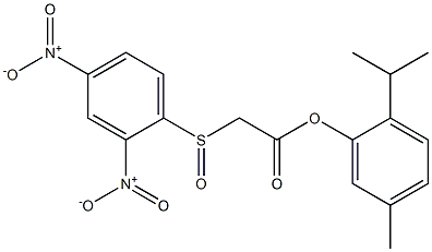 (5-methyl-2-propan-2-yl-phenyl) 2-(2,4-dinitrophenyl)sulfinylacetate Struktur