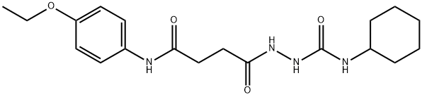 N-cyclohexyl-2-{4-[(4-ethoxyphenyl)amino]-4-oxobutanoyl}hydrazinecarboxamide Struktur