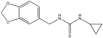 1-(1,3-benzodioxol-5-ylmethyl)-3-cyclopropylthiourea Struktur