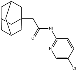 N-(5-chloropyridin-2-yl)-2-(tricyclo[3.3.1.1~3,7~]dec-1-yl)acetamide Struktur