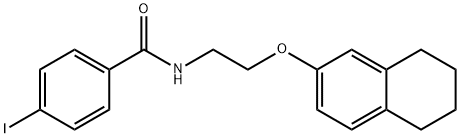 4-iodo-N-[2-(5,6,7,8-tetrahydronaphthalen-2-yloxy)ethyl]benzamide Struktur