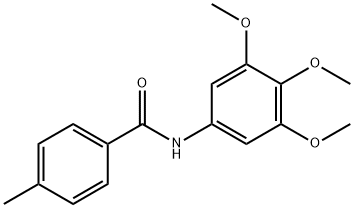 4-methyl-N-(3,4,5-trimethoxyphenyl)benzamide Struktur