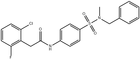 N-{4-[benzyl(methyl)sulfamoyl]phenyl}-2-(2-chloro-6-fluorophenyl)acetamide Struktur