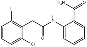 2-[[2-(2-chloro-6-fluorophenyl)acetyl]amino]benzamide Struktur