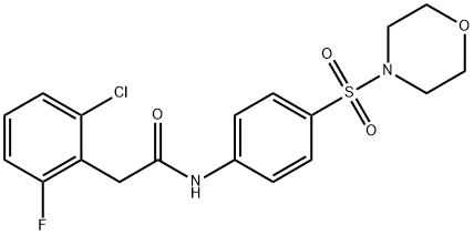 2-(2-chloro-6-fluorophenyl)-N-[4-(morpholin-4-ylsulfonyl)phenyl]acetamide Struktur