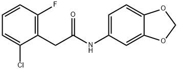 N-(1,3-benzodioxol-5-yl)-2-(2-chloro-6-fluorophenyl)acetamide Struktur