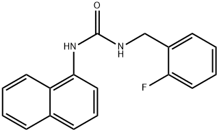 1-[(2-fluorophenyl)methyl]-3-naphthalen-1-ylurea Struktur