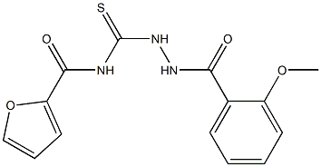 N-[[(2-methoxybenzoyl)amino]carbamothioyl]furan-2-carboxamide Struktur