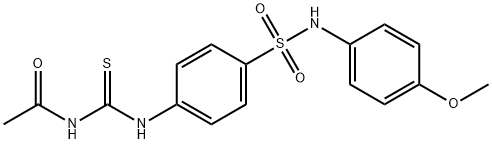 N-{[(4-{[(4-methoxyphenyl)amino]sulfonyl}phenyl)amino]carbonothioyl}acetamide Struktur